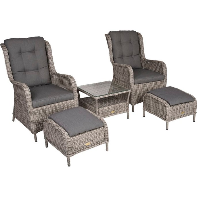 Sessel-Set Valencia grau 5-tlg.