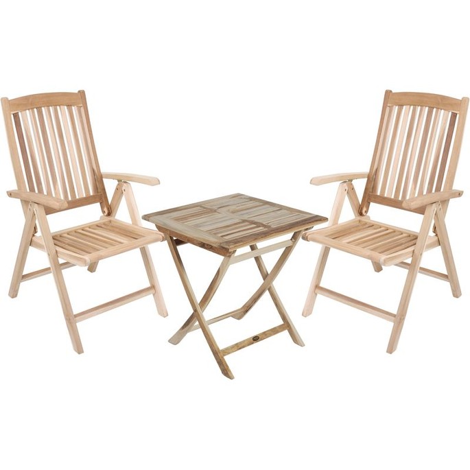 Teak-Tischgruppe Java, 3tlg.  