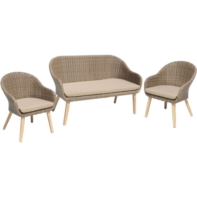 Sofa & Stuhl Set Pueblo, 3-teilig
