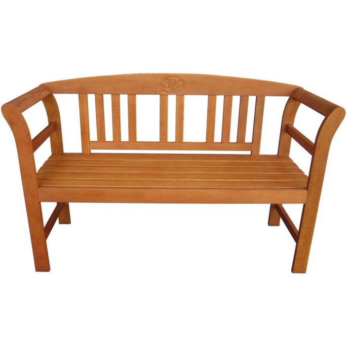Gartenbank San Jose mit Rose, 2-Sitzer