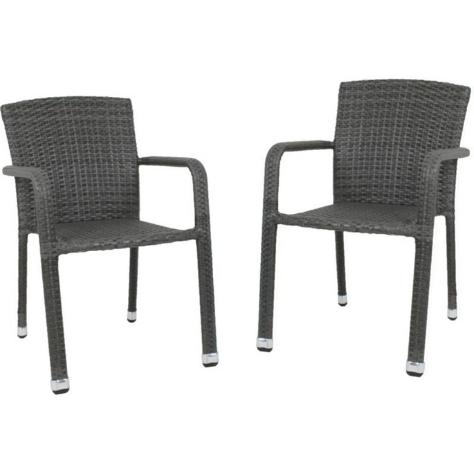 Set van 2 fauteuils Getafe, donkergrijs
