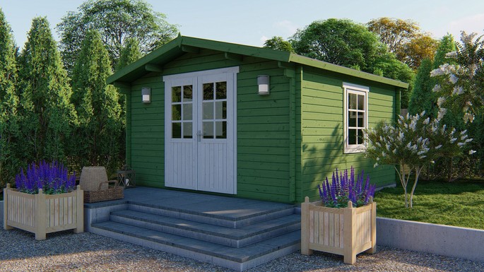 Tuinhuis/blokhut Gunda 400 × 400 cm