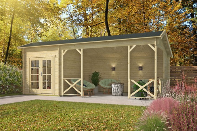 Tuinhuis/blokhut Kukka 700 × 350 cm