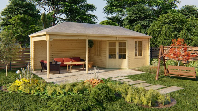 Tuinhuis/blokhut Paiva 800 × 350 cm