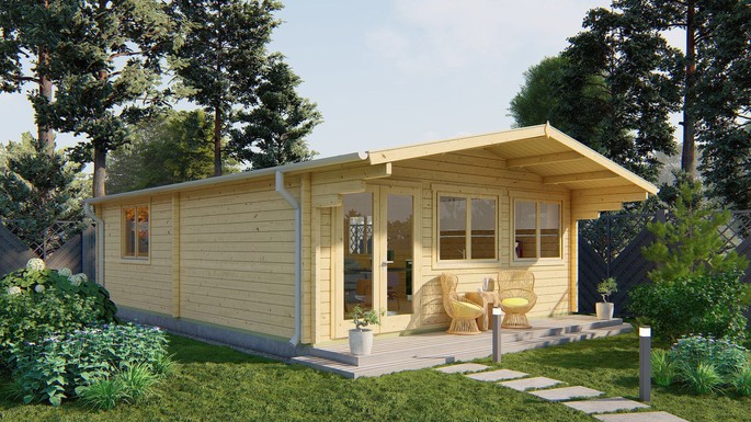 Tuinhuis/blokhut Ballyragget 600 × 800 cm