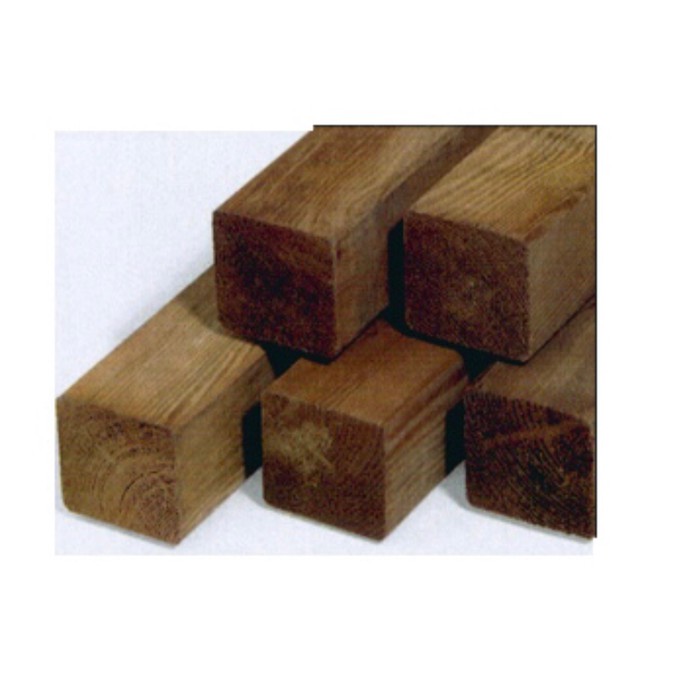 Vierkant hout 7 x 7 x 180 cm 
