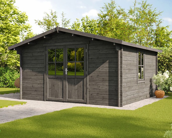 Tuinhuisje Malmö 400 x 400 cm incl. impregnering antraciet
