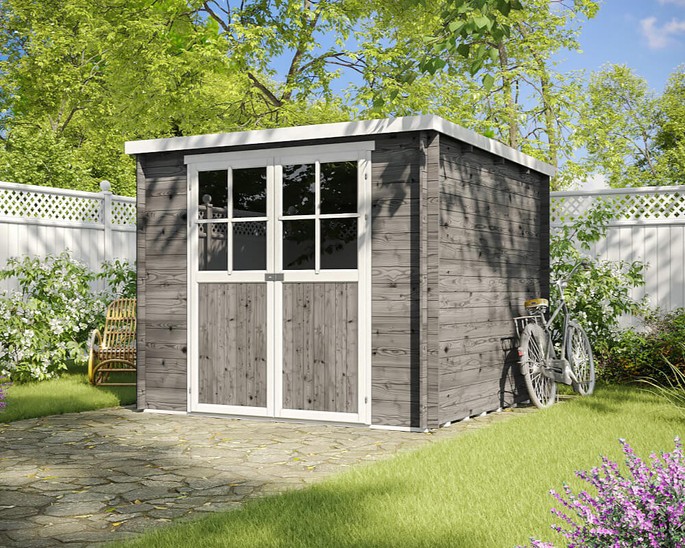 Tuinhuisje Boston 240 x 240 cm met impregnatie in antraciet