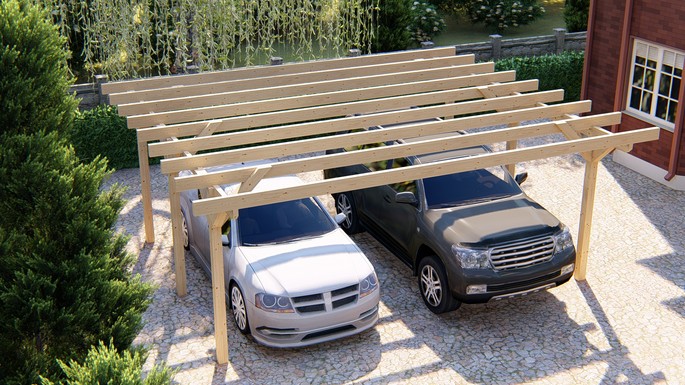Actie carport vurenhout – op maat