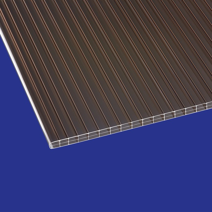 Doppelstegplatten Hohlkammerplatten Polycarbonat 16mm bronze