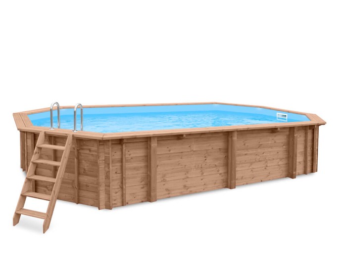Luxe houten zwembad Playa Porto Marie 727x396x138cm