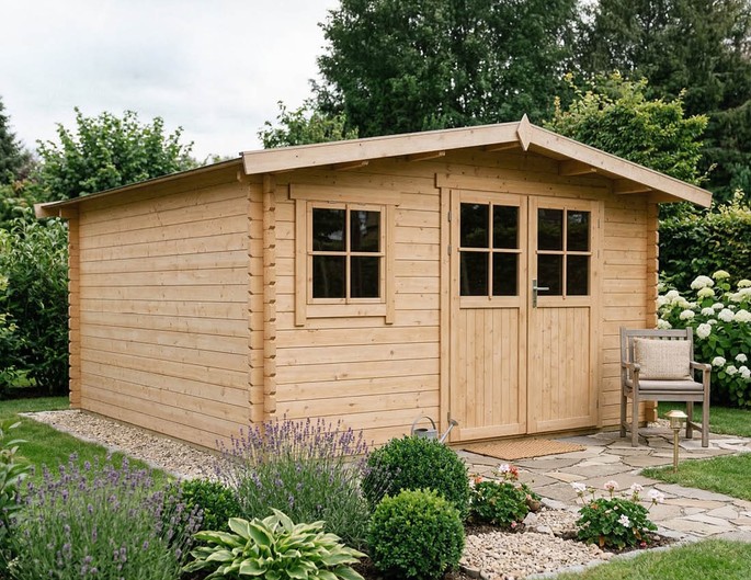 Tuinhuis/blokhut Verona 400 × 400 cm