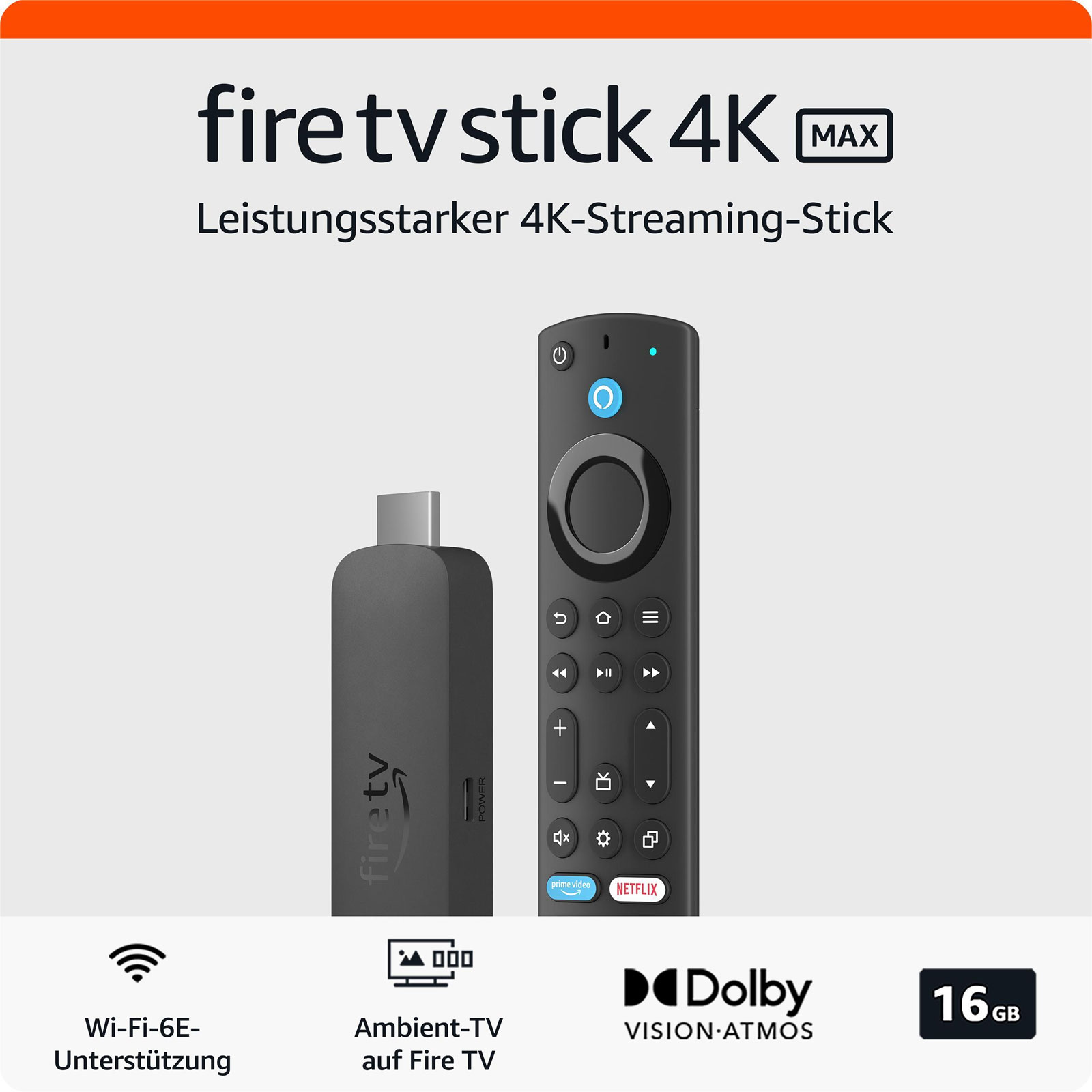 Amazon Fire TV Stick 4K Max (2. Gen.) 2025 Streaming-Player - Bild 2