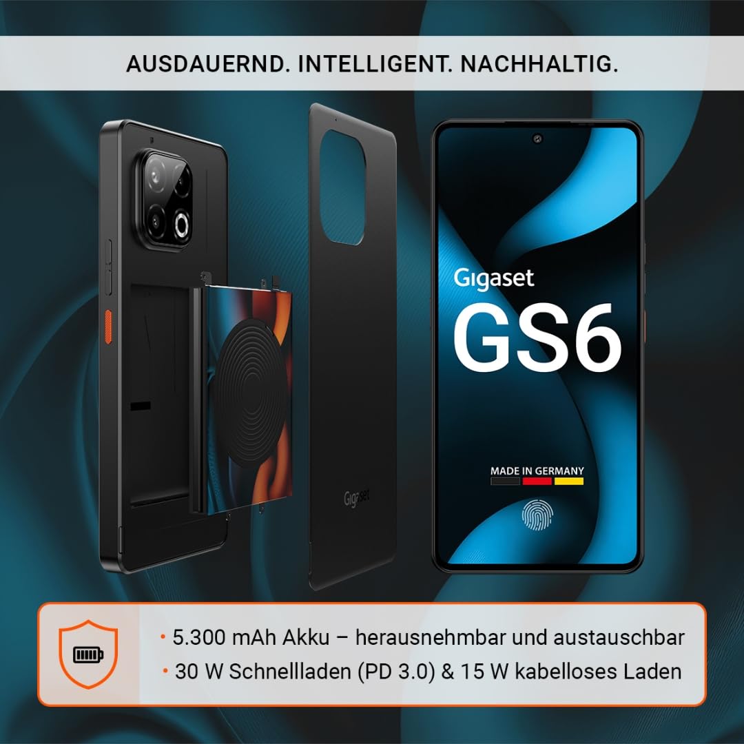 Gigaset GS6 Smartphone – 128GB+8GB RAM - 6,67