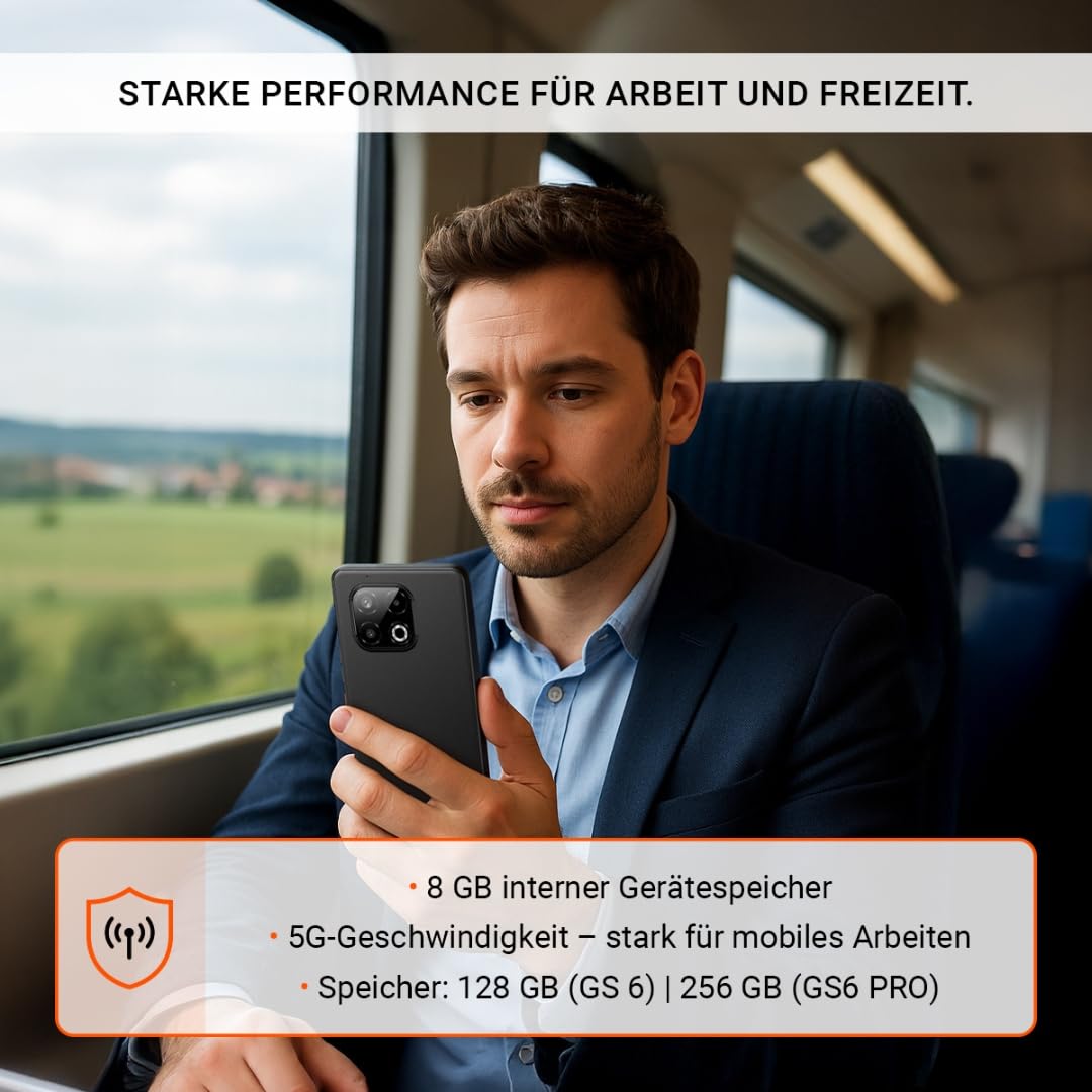 Gigaset GS6 Smartphone – 128GB+8GB RAM - 6,67