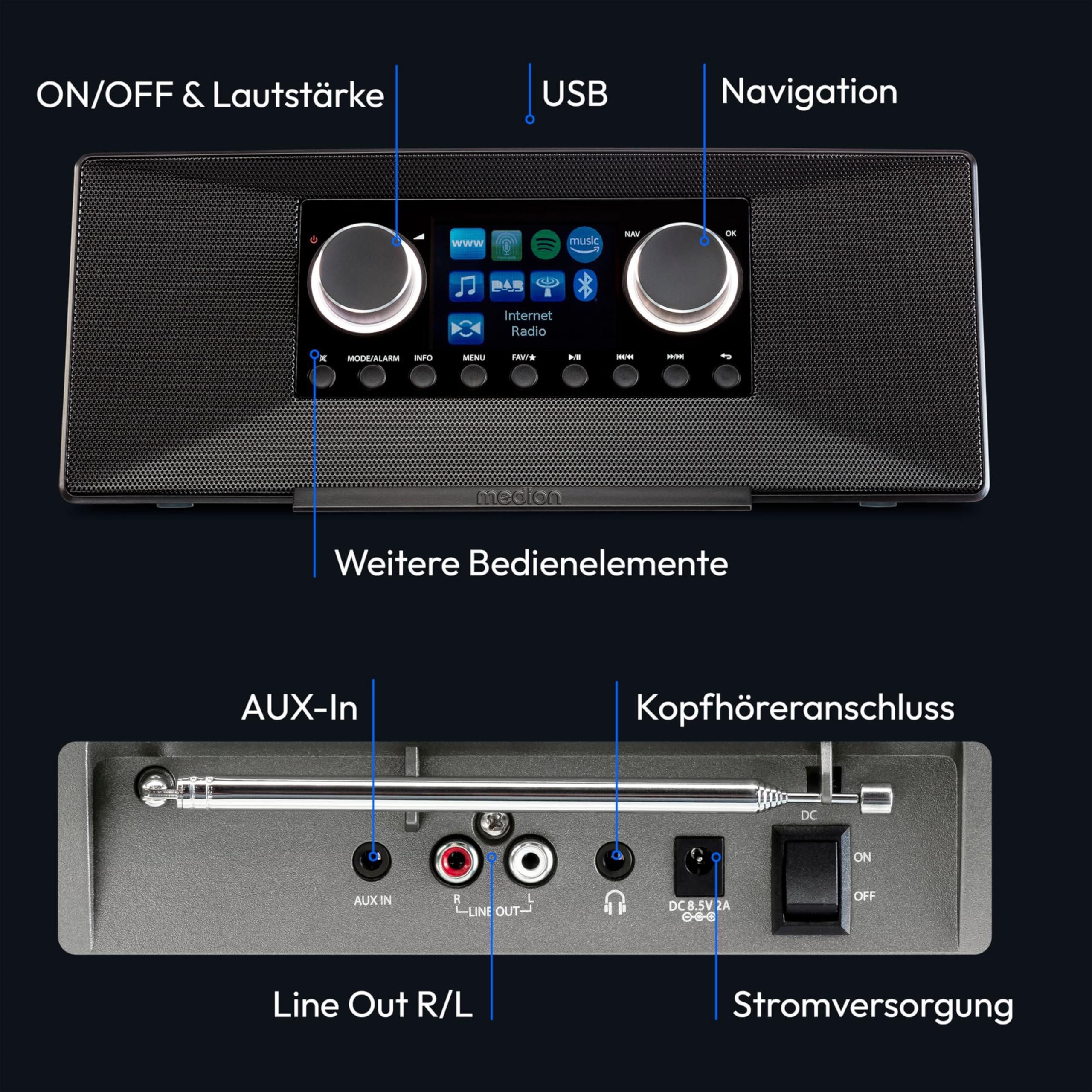 MEDION P85333 Internetradio mit DAB+ - Bild 8