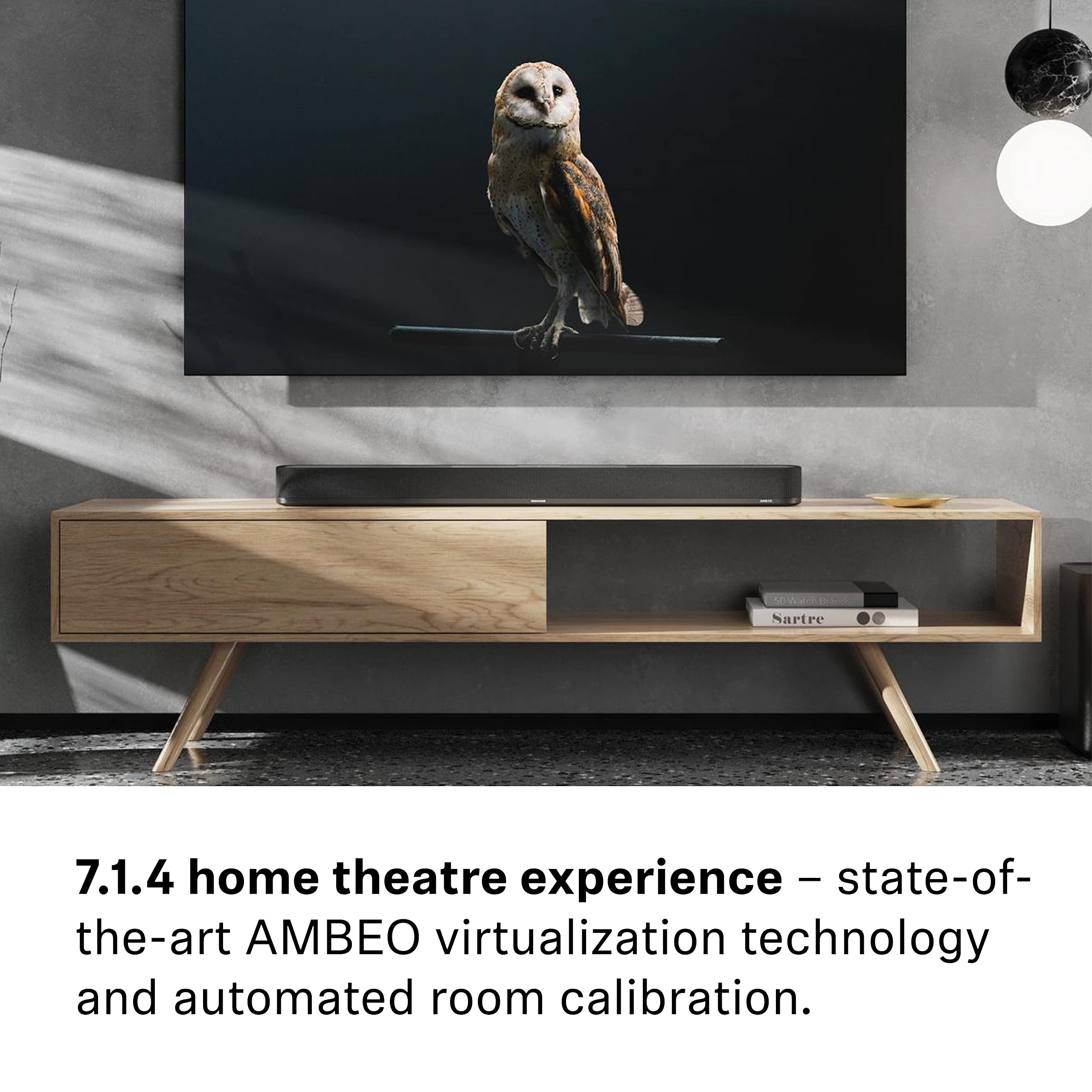 Sennheiser AMBEO Soundbar Plus 700143 3D Surround 7.1.4 Schwarz Streaming - Bild 3