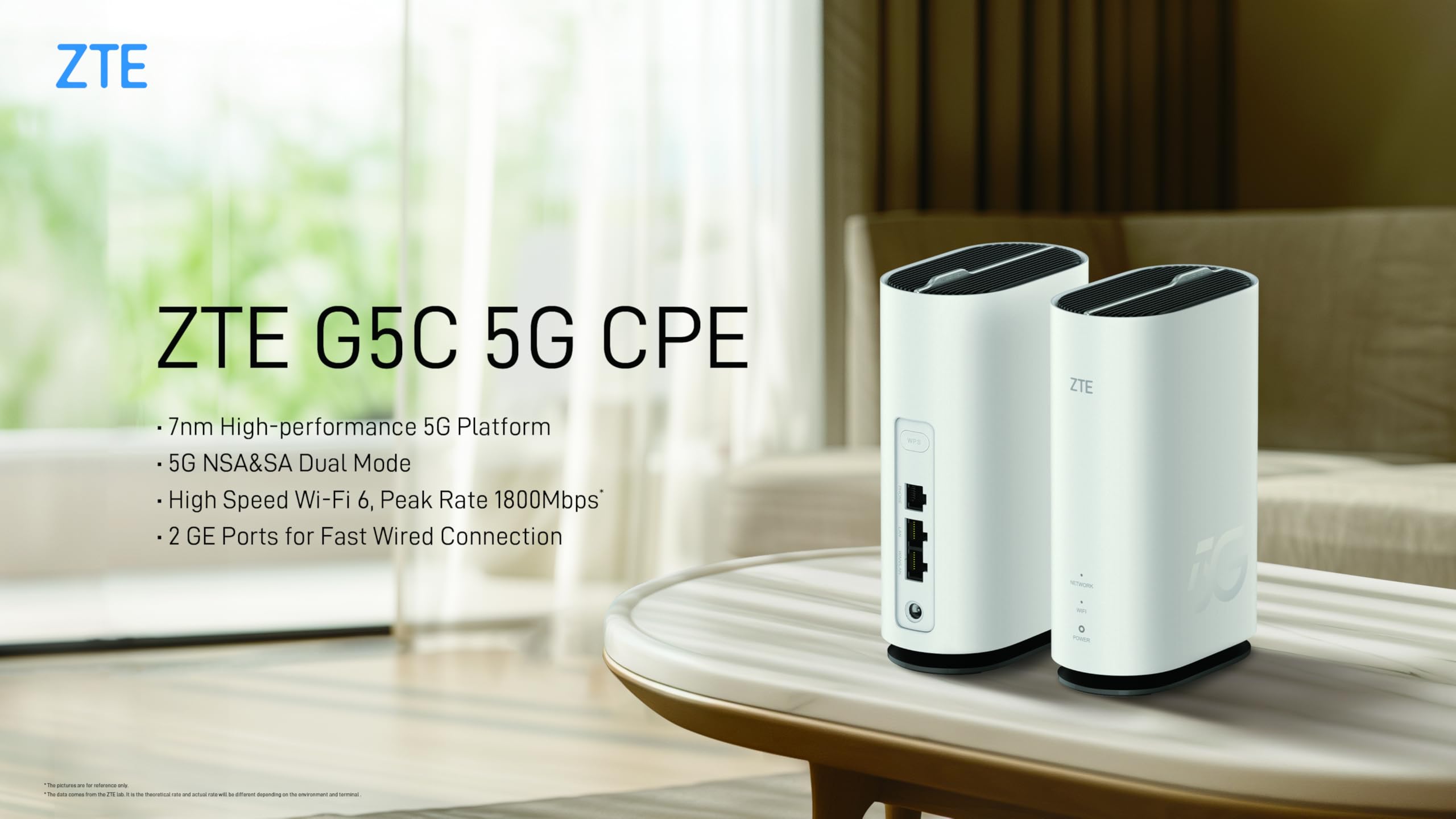 ZTE G5C Modem Router 5G mit SIM, WI-Fi 6 Dual-Band AX1800 - Bild 3