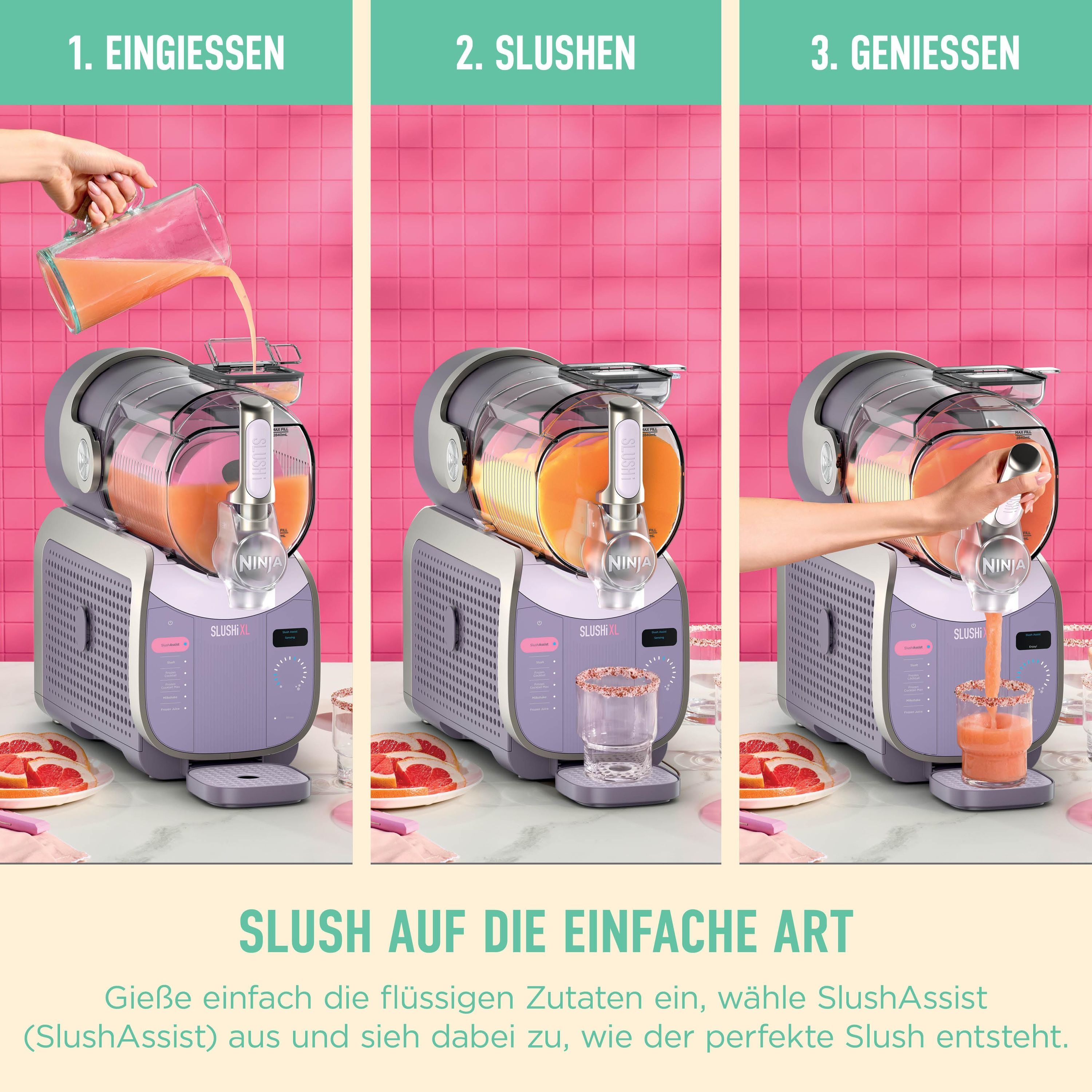 Ninja Slush-Eismaschine FS601EUPK1 Rosa Kühlbehälter Crushed Ice-Maschinen - Bild 5