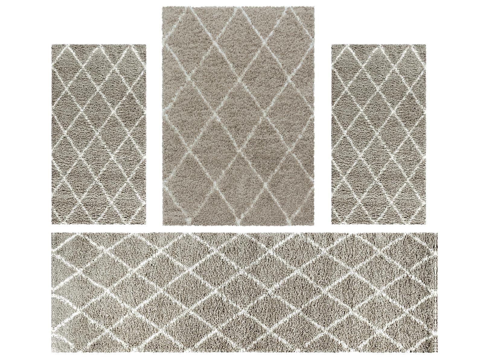 Paket] Villa Möbel Alviro Teppich-Set Beige - 4-teiliges Set für Ihr Zuhause
