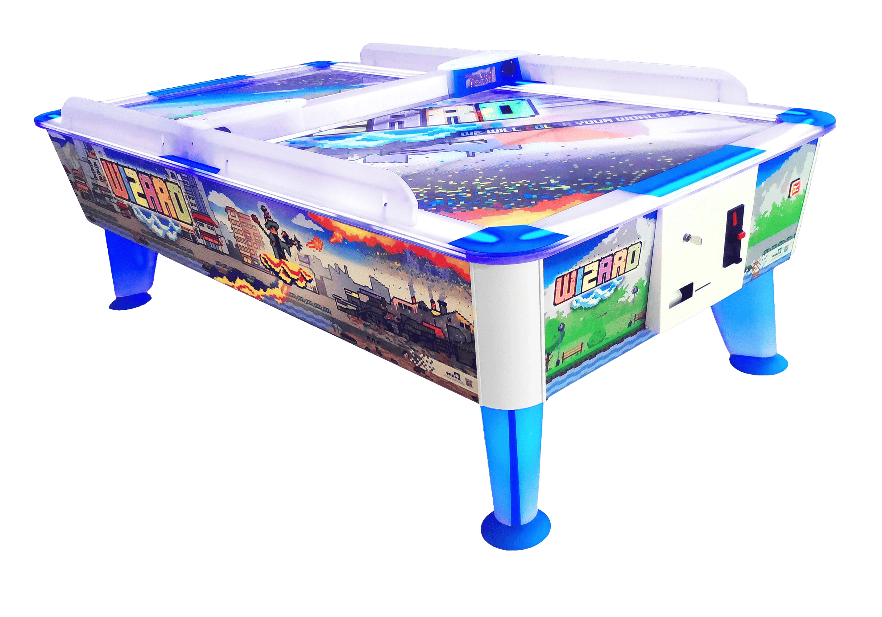 Airhockey Tisch Wizard 6ft Sicheres Arcade Spiel mit LED
