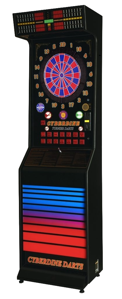 CYBERDINE Standgerät Dart 8 Spieler 15,5 inch AMI Dartscheibe