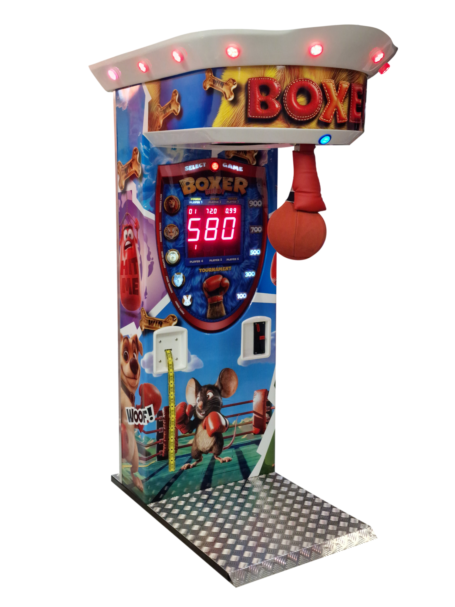 Boxer PETS mit LED Boxautomaten Kraftmesser Kinder