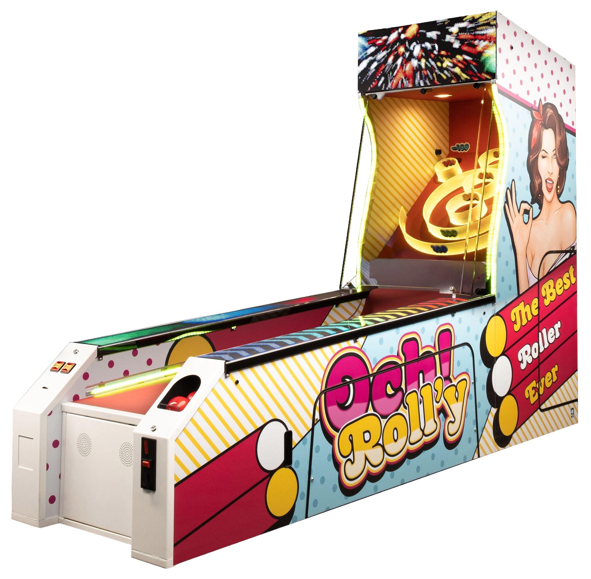 WIK Alley Bowler Och! Roll'y Automat Geschicklichkeit NEU mit seitlichen LED-Displays
