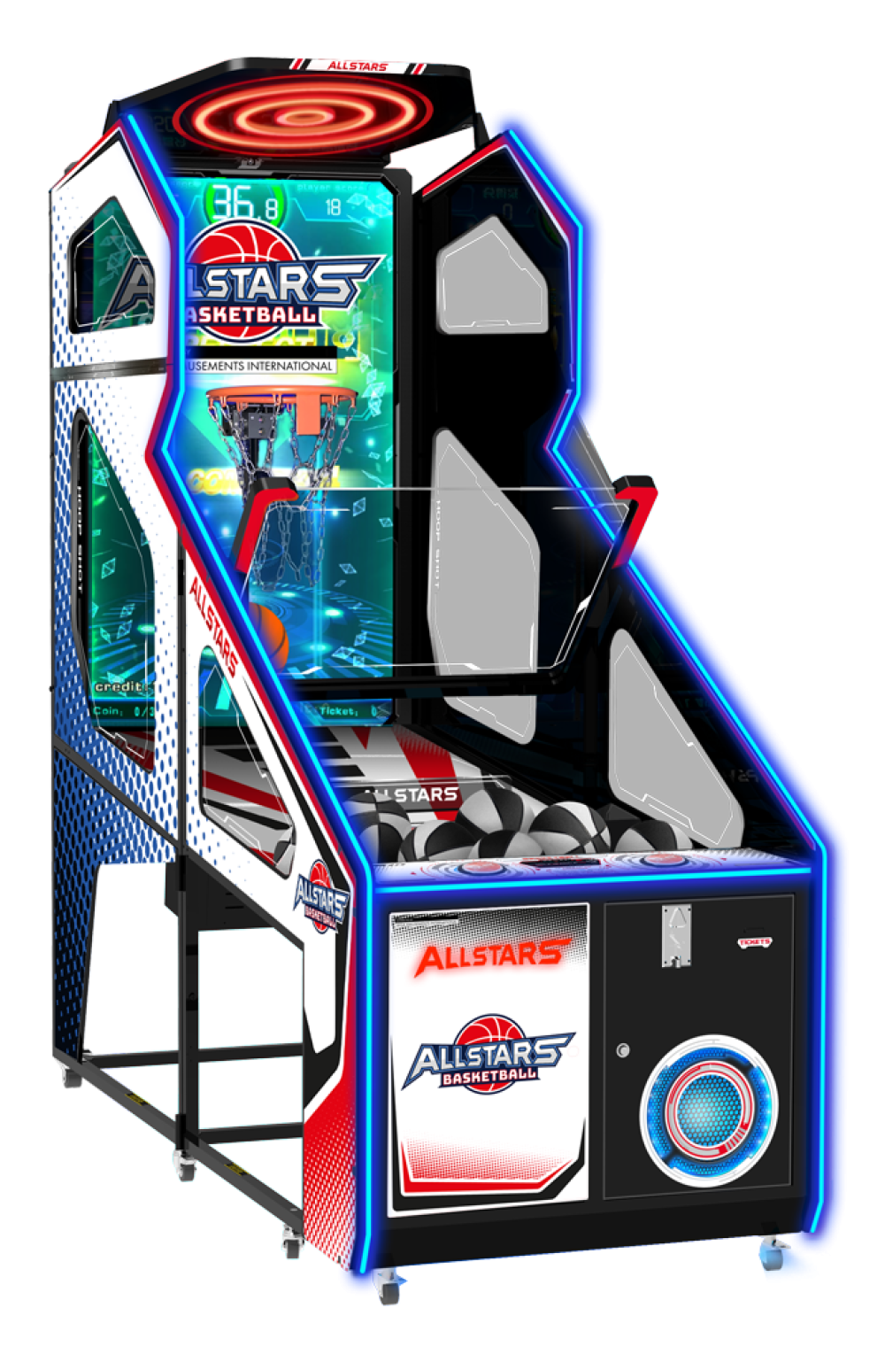 Allstars Basketball Arcade Basketball Anlage mit HD Display