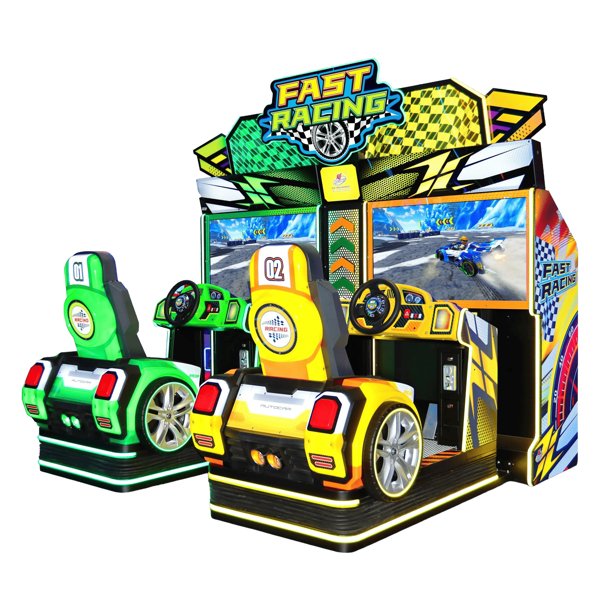 Fast Racing 2 Player Arcade Fahrsimulator