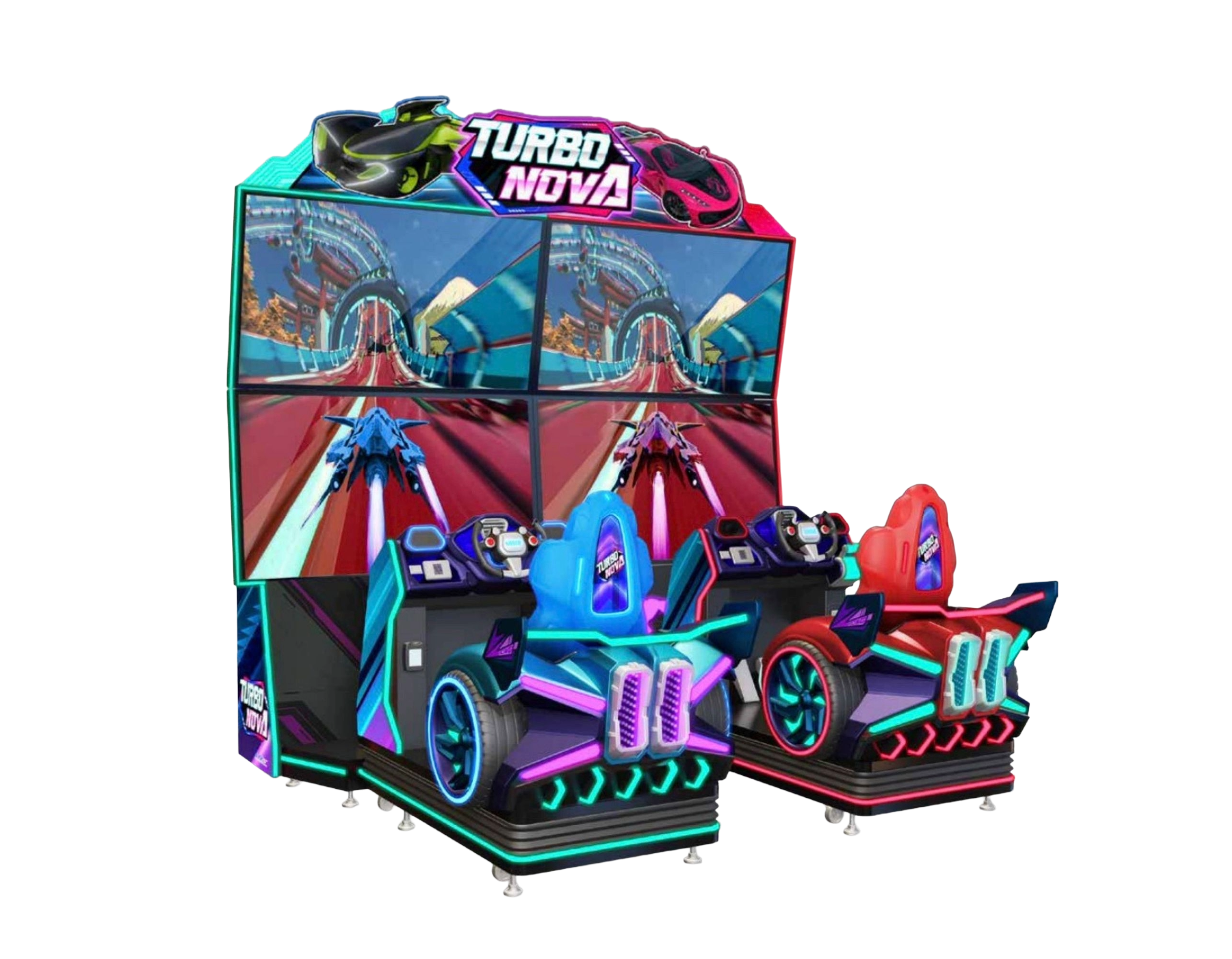 Turbo Nova Duo Screen DLX Arcade Racing Simulator