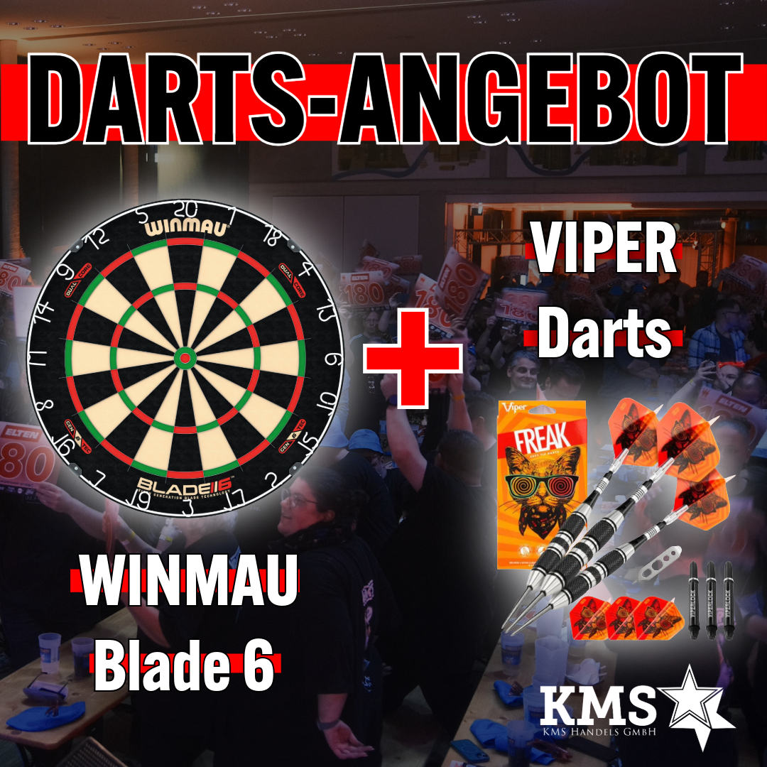 Dartboard Winmau Blade 6 Bundle Viper The Freak Darts - Steel Tip