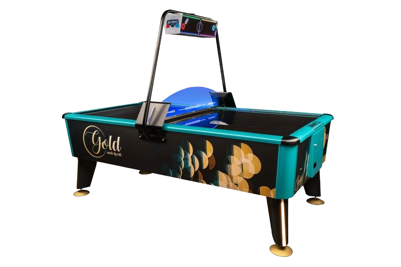 Golden 8 ft Airhockey Tisch – Elegantes Arcade Spiel
