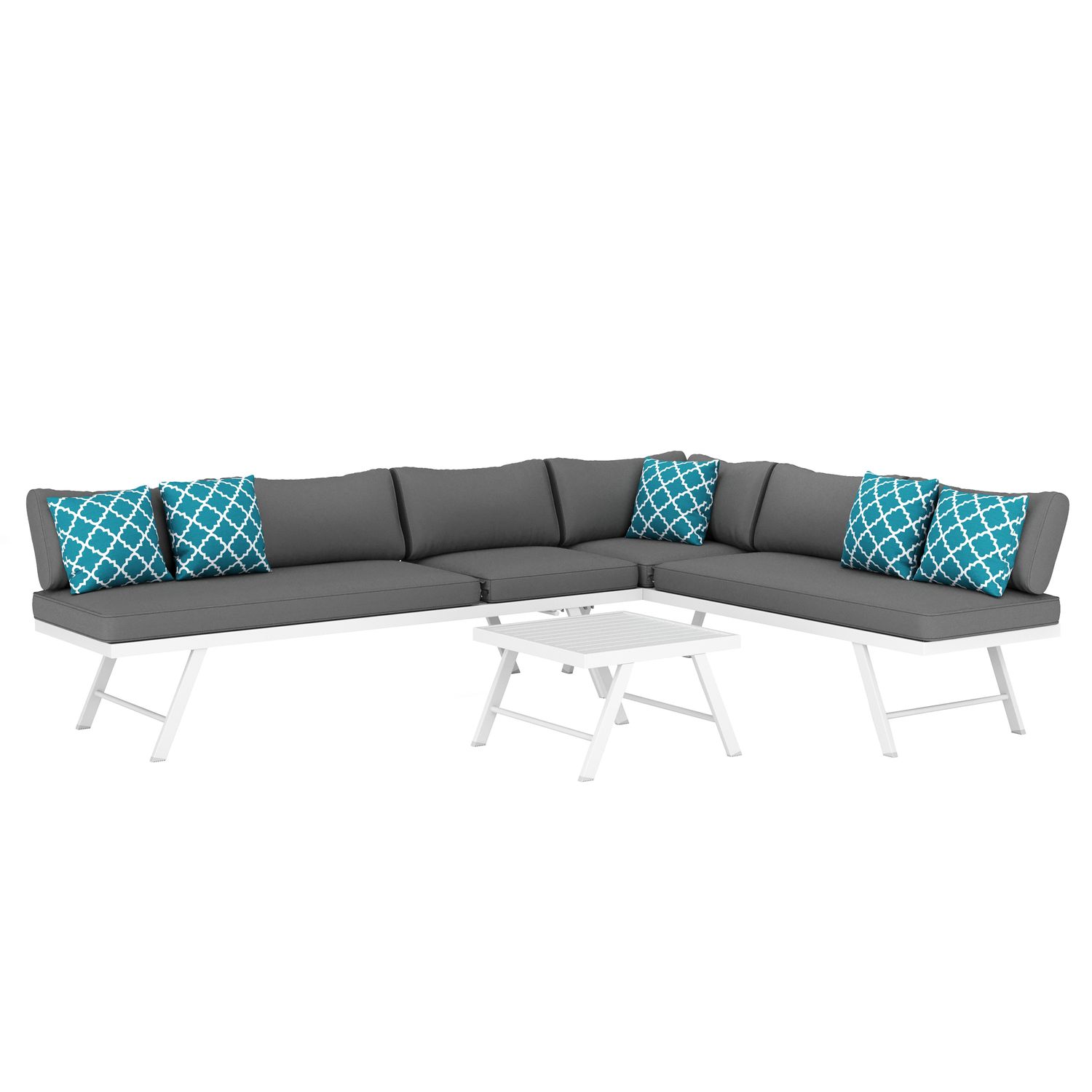 Lounge CALVI multifunktional anthrazit/weiss Anzeigebild
