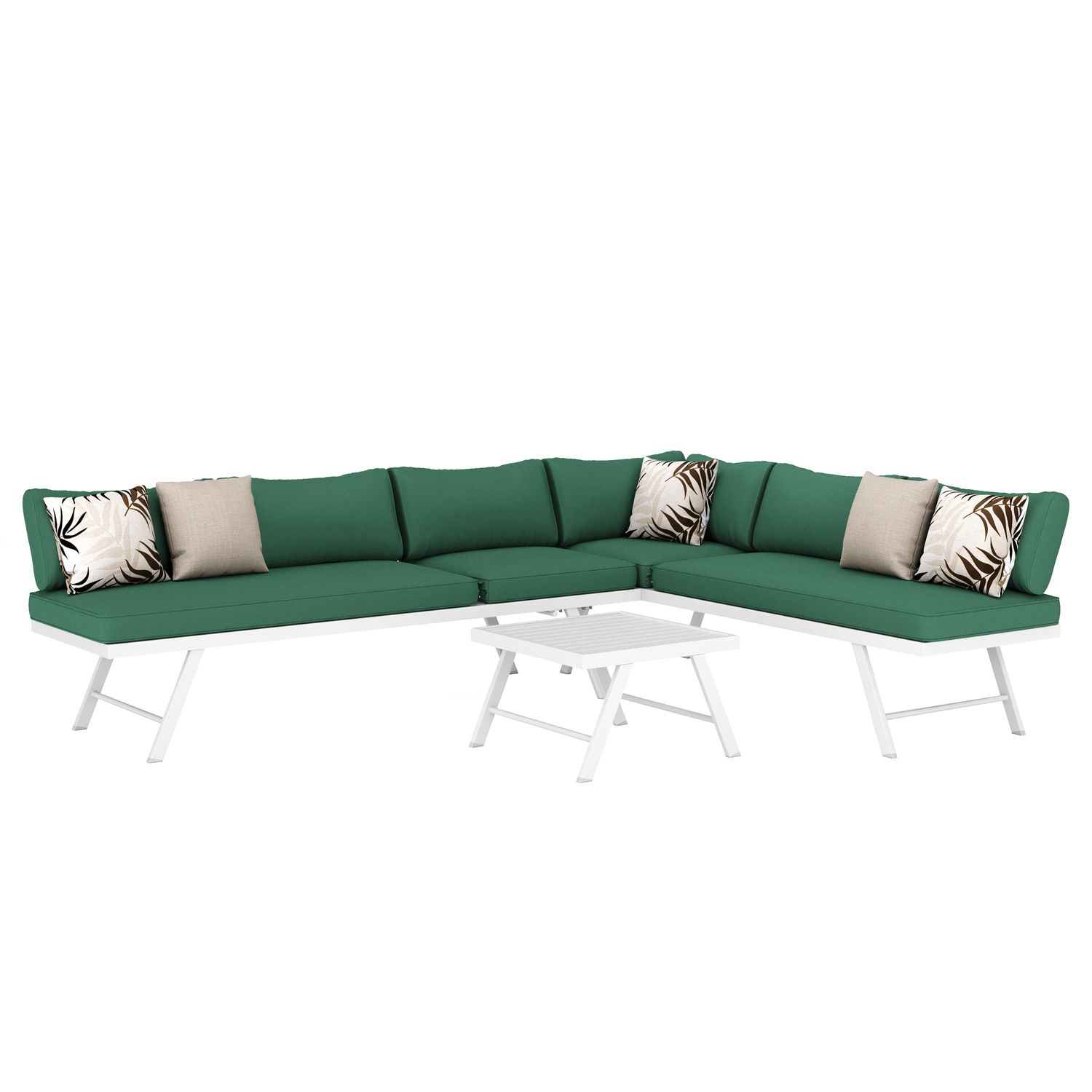 Lounge CALVI multifunktional grün/weiss Anzeigebild