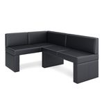 Eckbank Leder ERIKA 205 x 140 cm links schwarz Anzeigebild