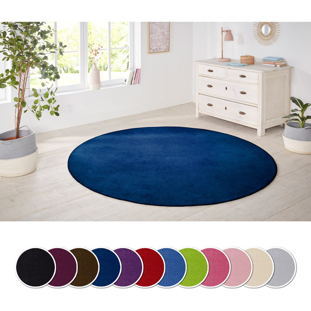 Kurzflor Teppich Nasty, rund