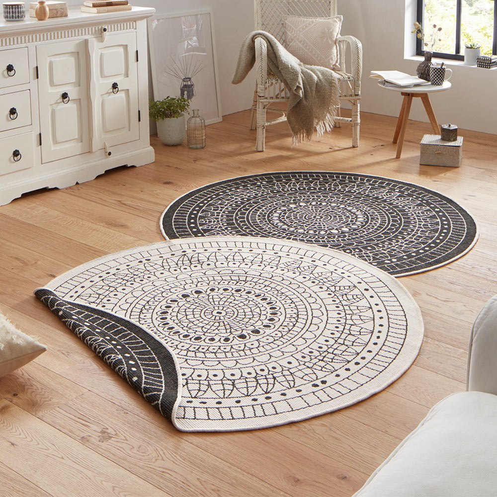 Wendbarer Teppich In-& Outdoor Porto, rund