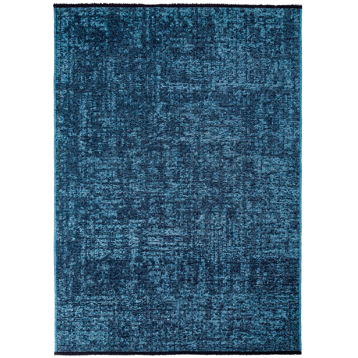 Baumwoll-Chenille Teppich Space 1900 Blau, Läufer – waschbar