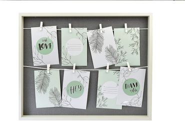 Clip board photo frame box with pegs