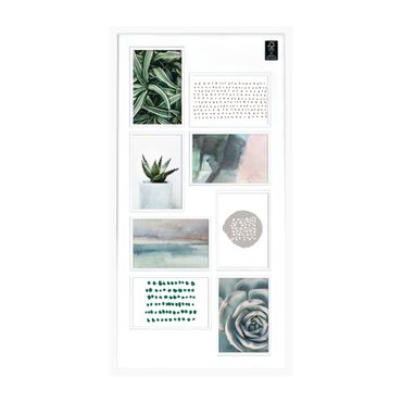 Modern collage wall frame to fit 8 photos 4x6"