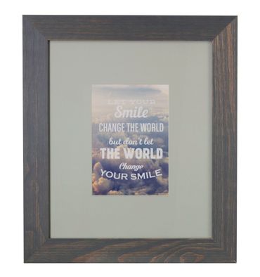 Coastal Style Frame With 5x7" Mount - Washed Blue / Grey