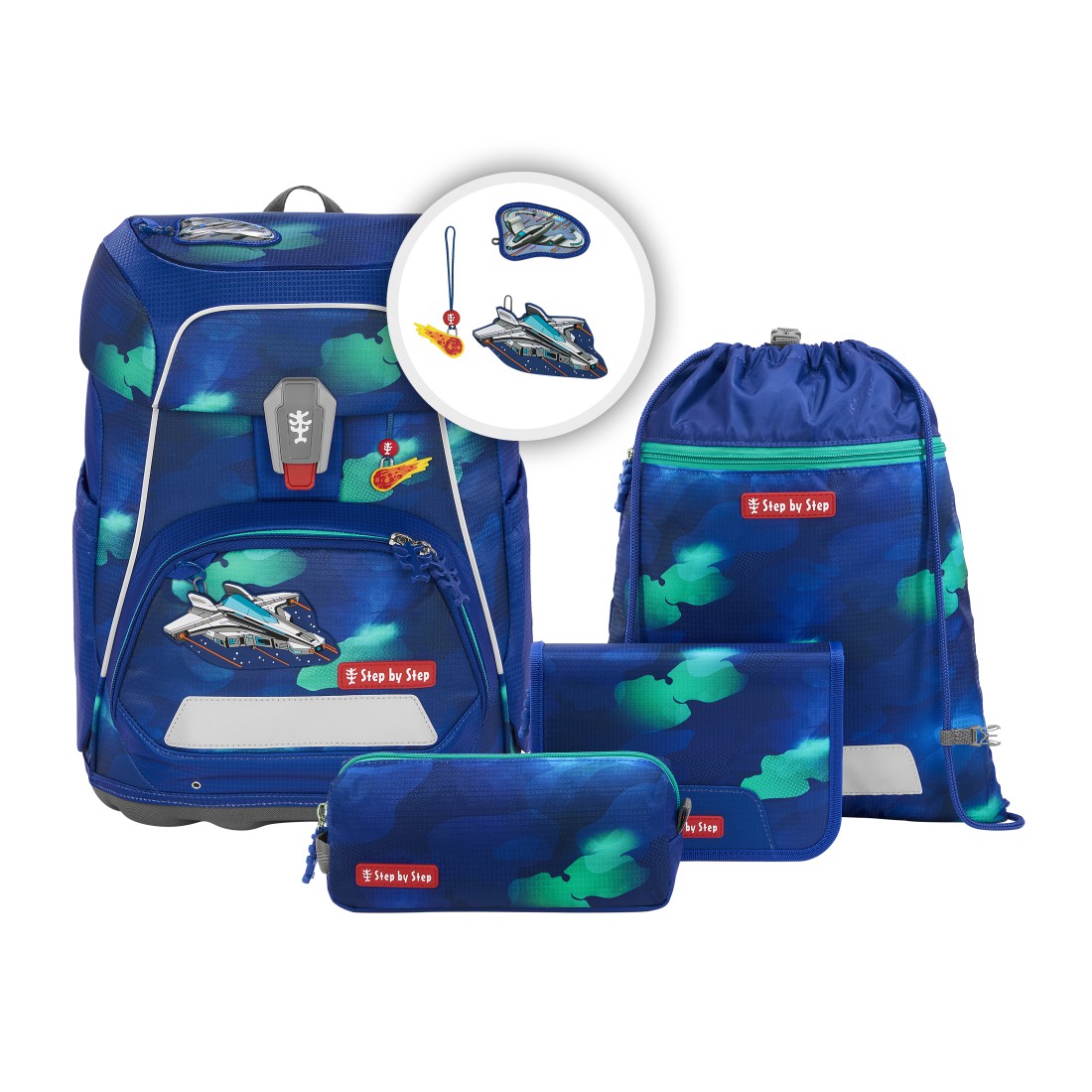 Step by Step Fit Schulranzen-Set 5-teilig-Starship Juno