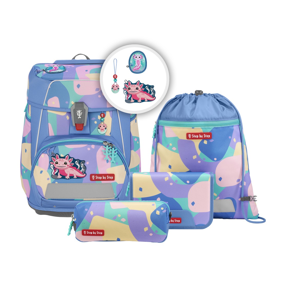 Step by Step Space - Schulranzen-Set 5-teilig-Axolotl Sally