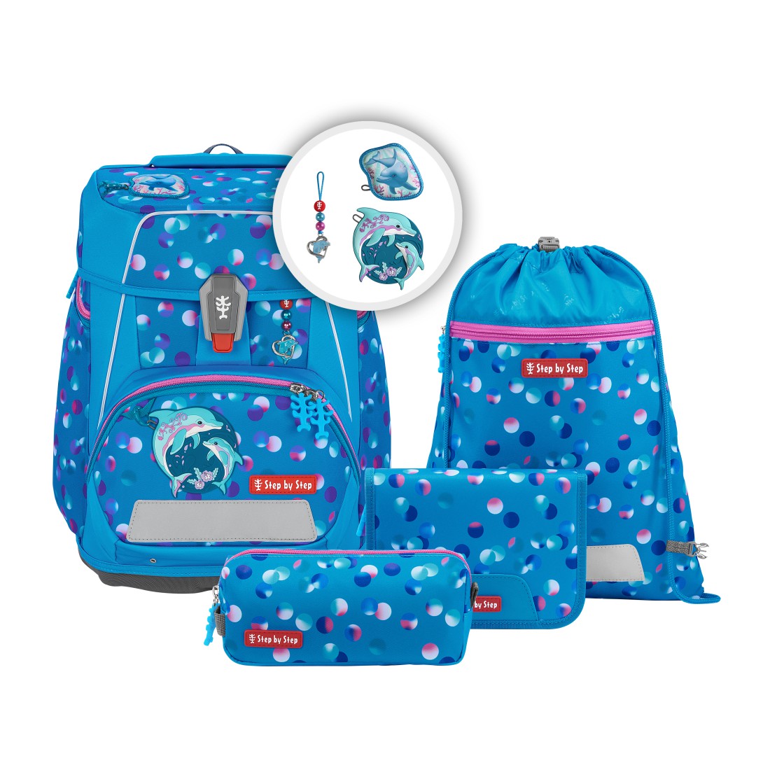 Step by Step Space - Schulranzen-Set 5-teilig-Dolphin Finja