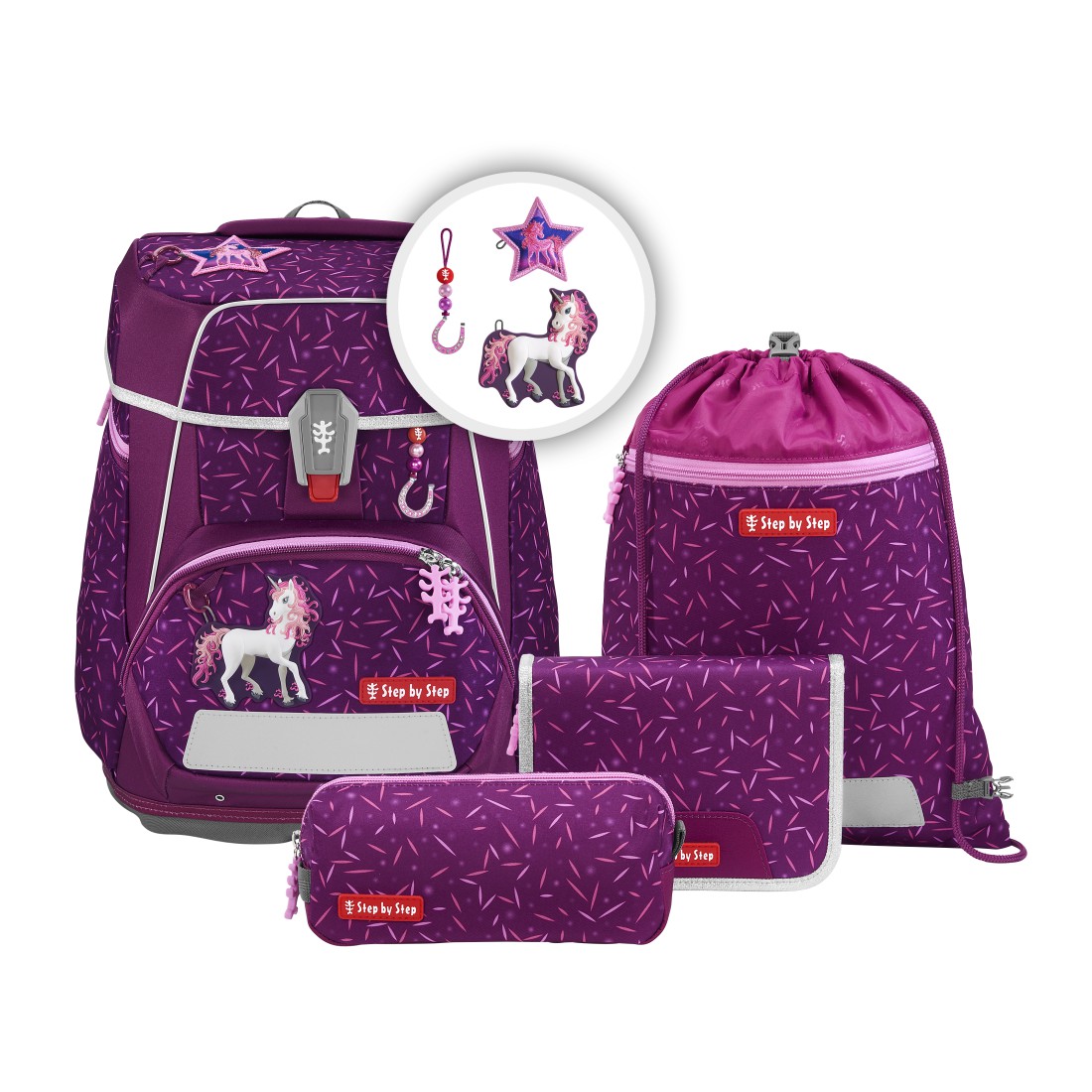 Step by Step Space - Schulranzen-Set 5-teilig-Pretty Unicorn Nuala