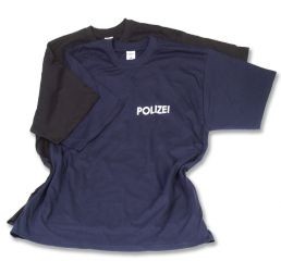 POLIZEI T-Shirt mit Brust- und Rückenaufdruck