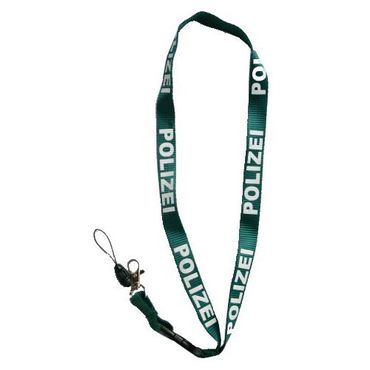 Schlüsselband POLIZEI (grün-weiss)