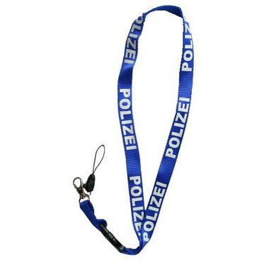 Schlüsselband POLIZEI (blau-weiß)