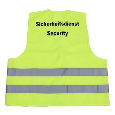 Warnweste Sicherheitsdienst Security neongelb